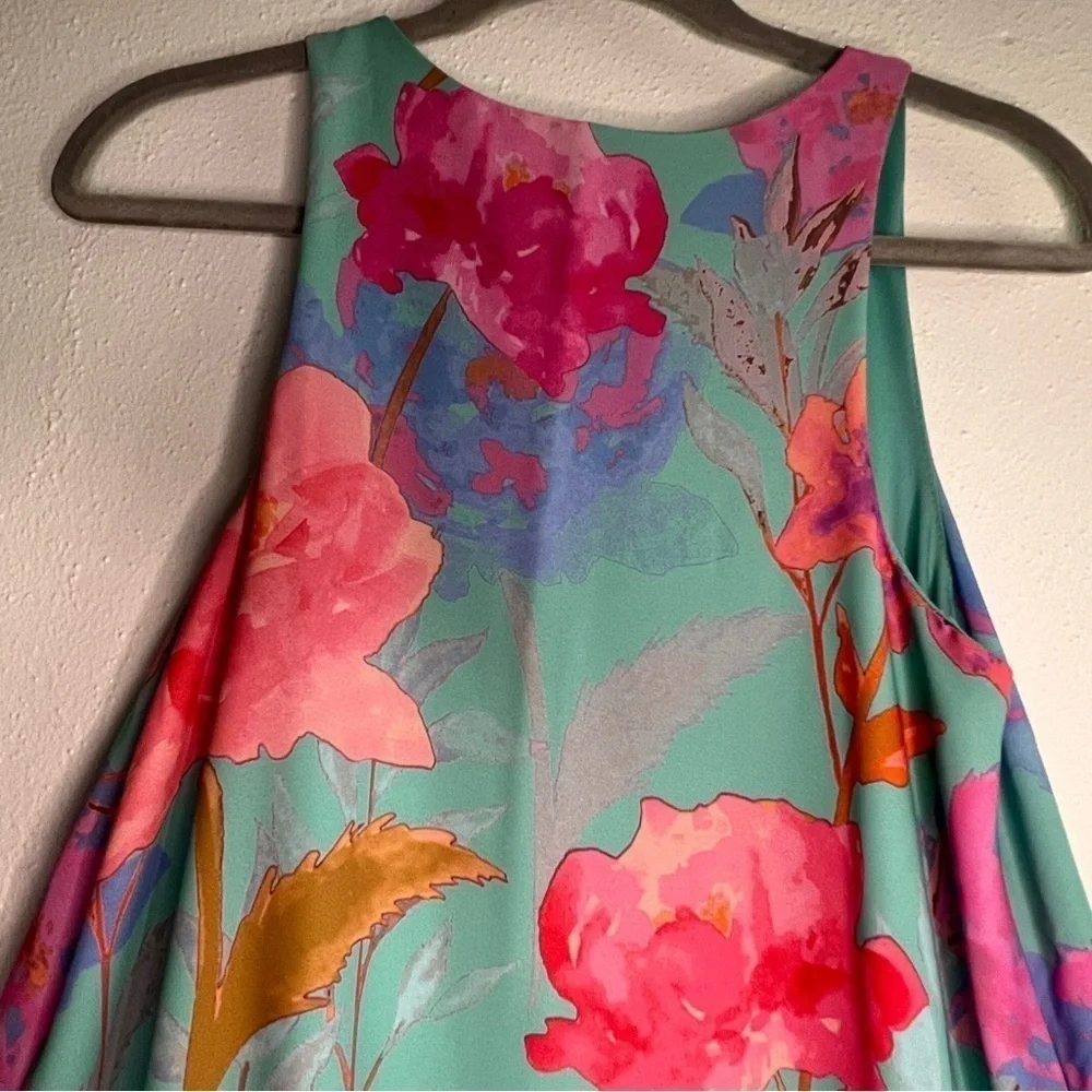 Anthropologie Everly sleeveless floral dress, fully lined. Sz S. Preowned. - Picture 7 of 9